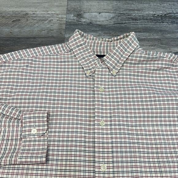 Vintage Abercrombie & Fitch Graph Check Mens XL Chest Pocket Button Down Shirt - Picture 1 of 9